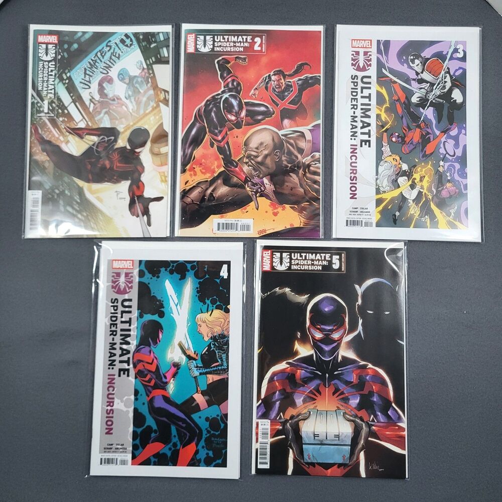 Ultimate Spider-Man Incursion COMPLETE Series 1-5 Full Run Variants Like New